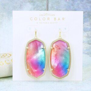 Kendra Scott Danielle Watercolor Illusion Earrings Gold Plated